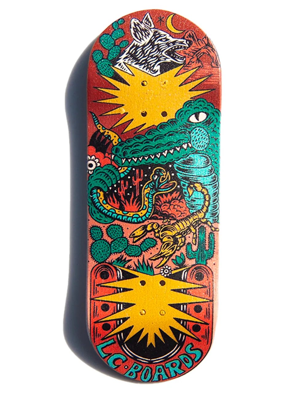 LC BOARDS FINGERBOARD 98X34 COMPLETE DESERT GRAPHIC WITH FOAM GRIP TAPE product image (2)