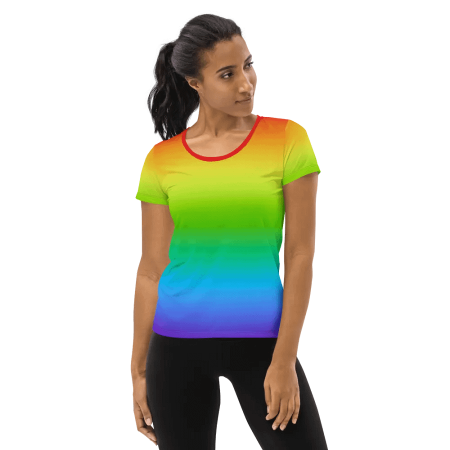 Rainbow Women's Athletic TShirt product image (1)