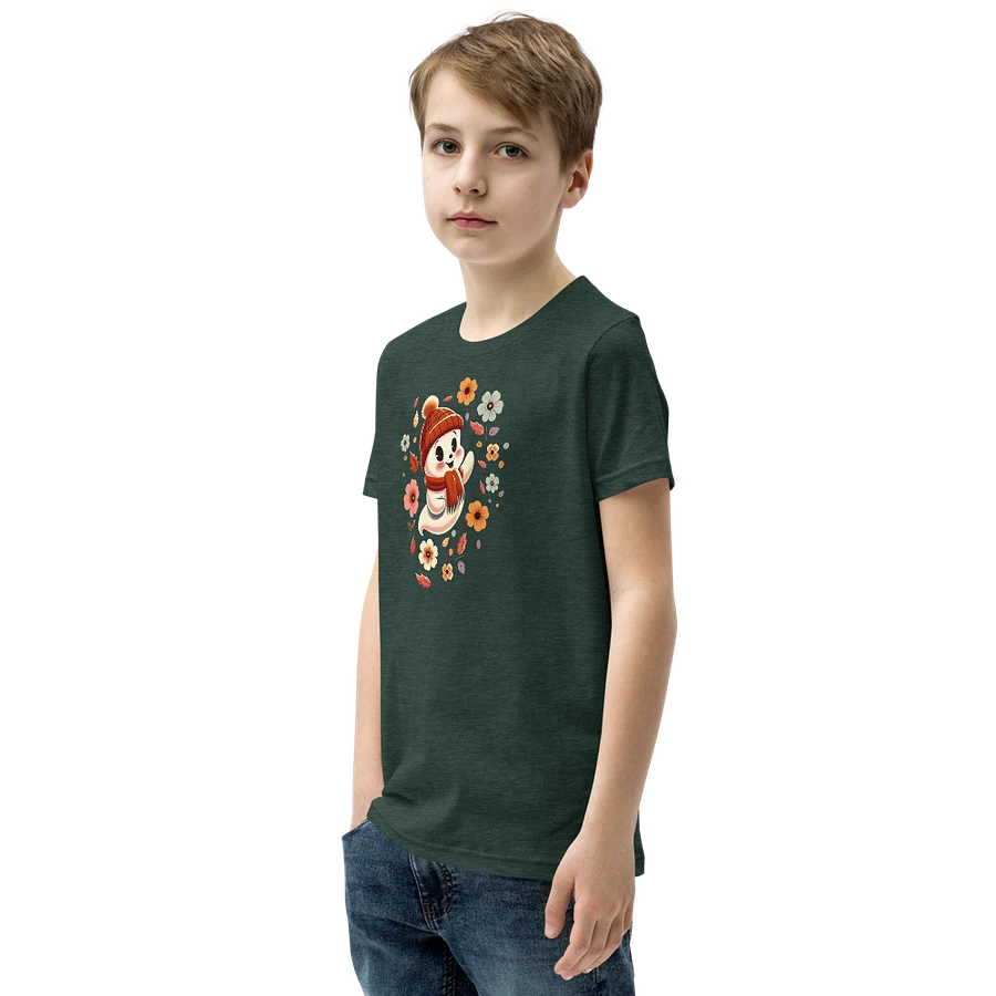 Ghost in a Hat Floral Kids T-Shirt product image (19)