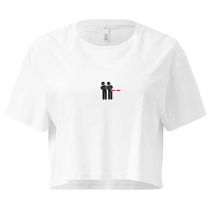 "Unimpressed" Embroidered Crop Top - Black Logo product image (1)