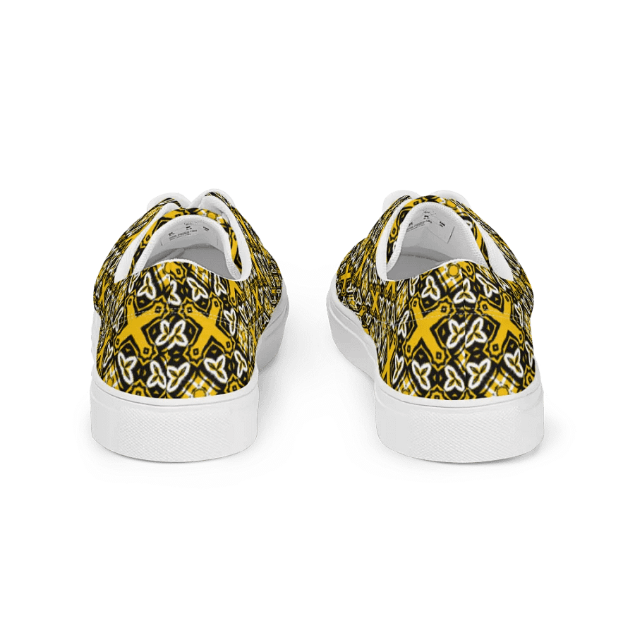 Symmetry in Yellow: Women's Lace-Up Canvas Shoes product image (7)
