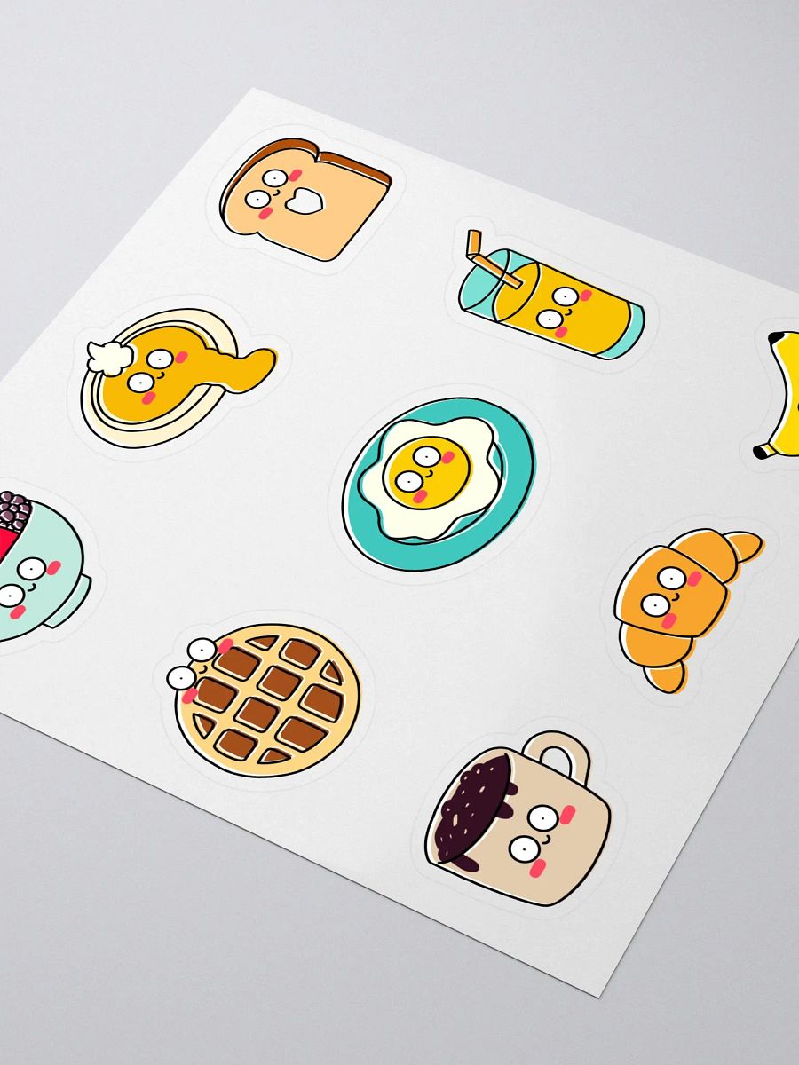 Kawaii Breakfast Stickers Pack – Cute & Funny Food Stickers for Journals, Scrapbooks, and Crafts product image (2)