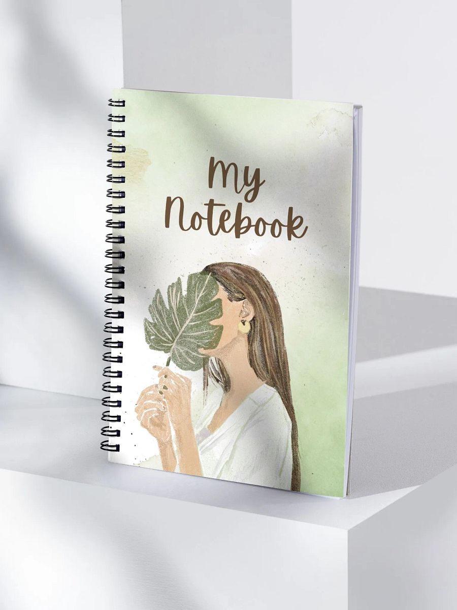 Serene Leaf Spiral Notebook product image (4)