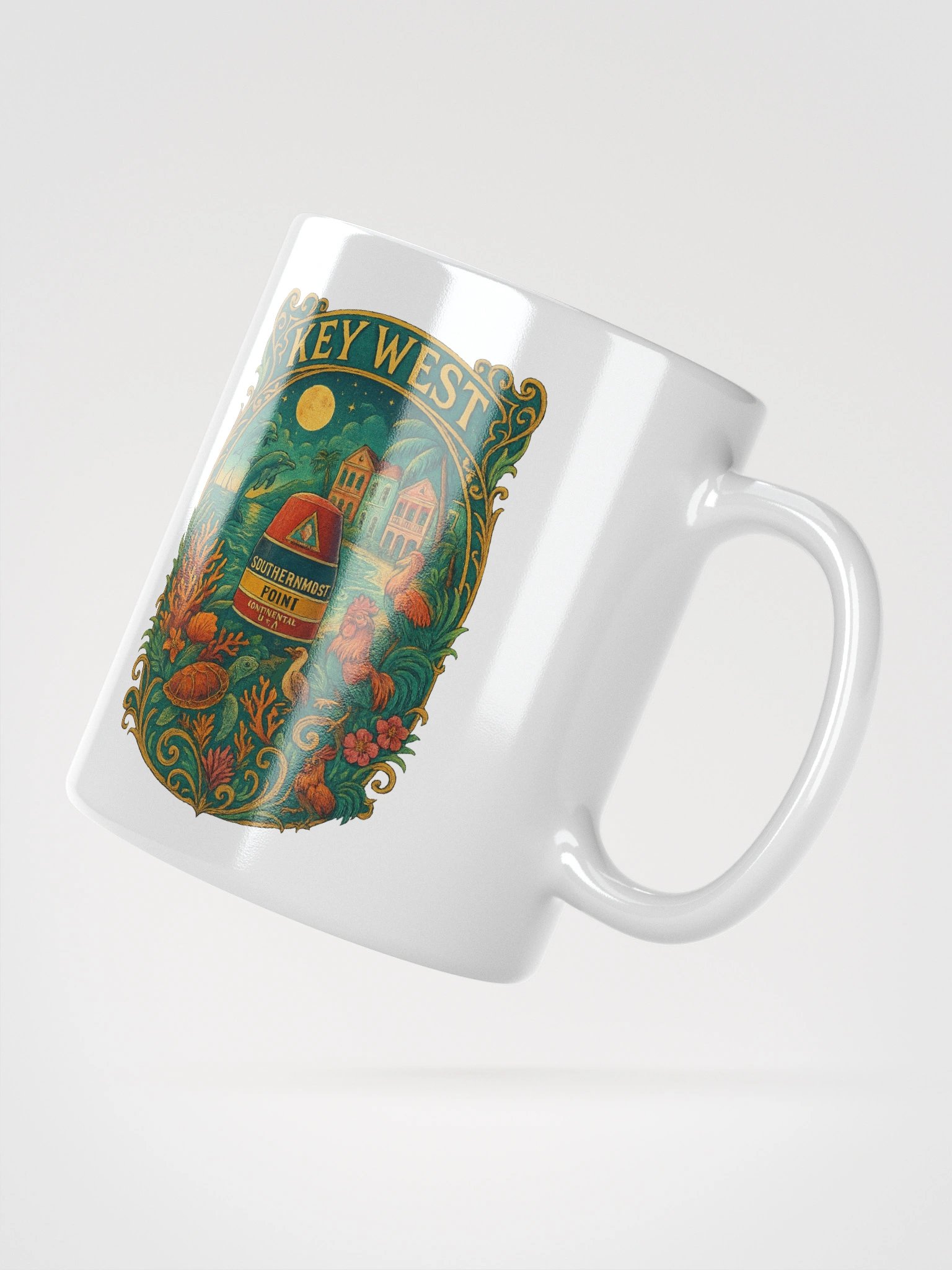 Key West Ceramic Mug with Southernmost Point Buoy product image (4)