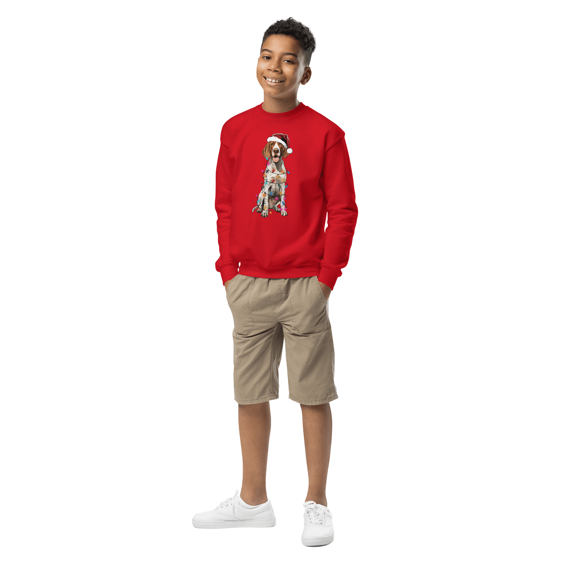 Funny Christmas Redtick Coonhound(2) Youth Sweatshirt product image (3)