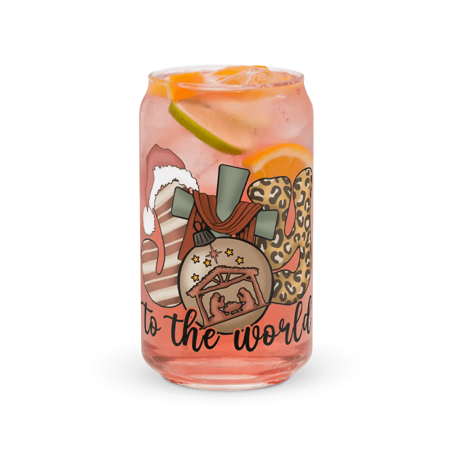 Joy to the World Can-Shaped Glass product image (37)