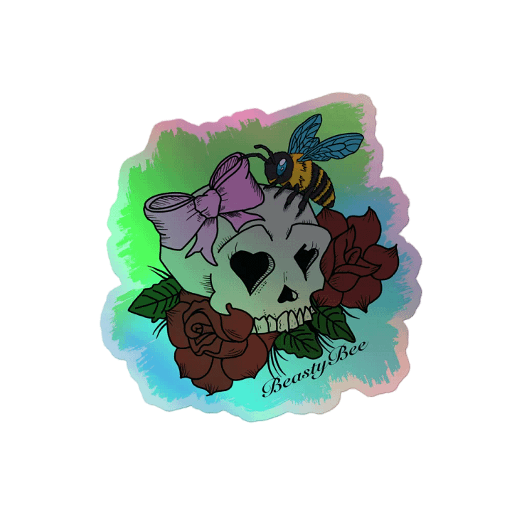 Cute Bee Skull Sticker product image (2)