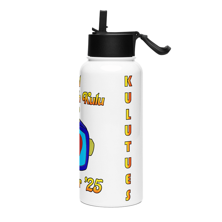 Limited Summer Edition - Hydrate! Steel Water Bottle w/ Straw Lid product image (3)