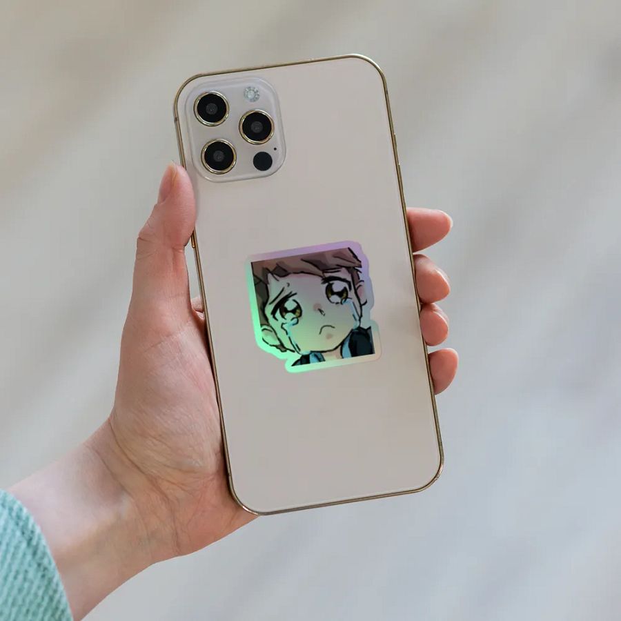 Chaabbz Sad Holographic Emote Sticker product image (8)