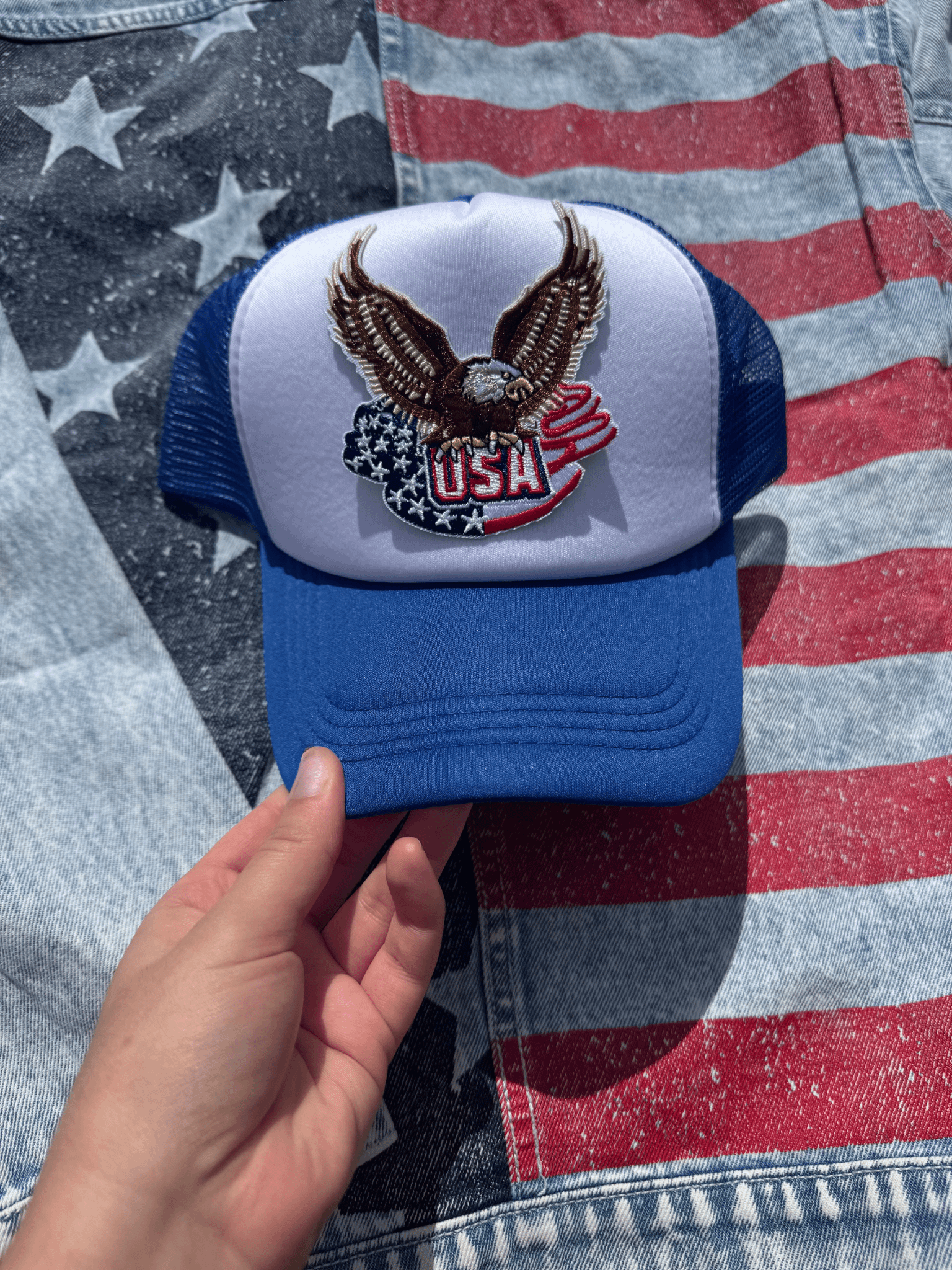 USA Eagle Tucker Foam Hat product image (1)
