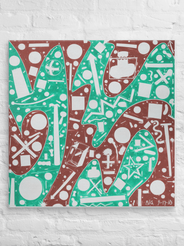 Cartoon Cosmos (2010) on Canvas (32" x 32") product image (2)