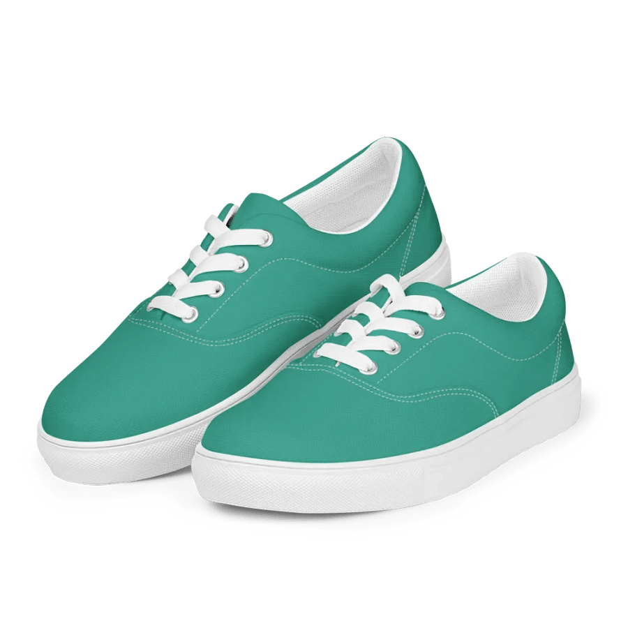 Muse Coquette Lace-Up Canvas Shoes (Pear) product image (4)