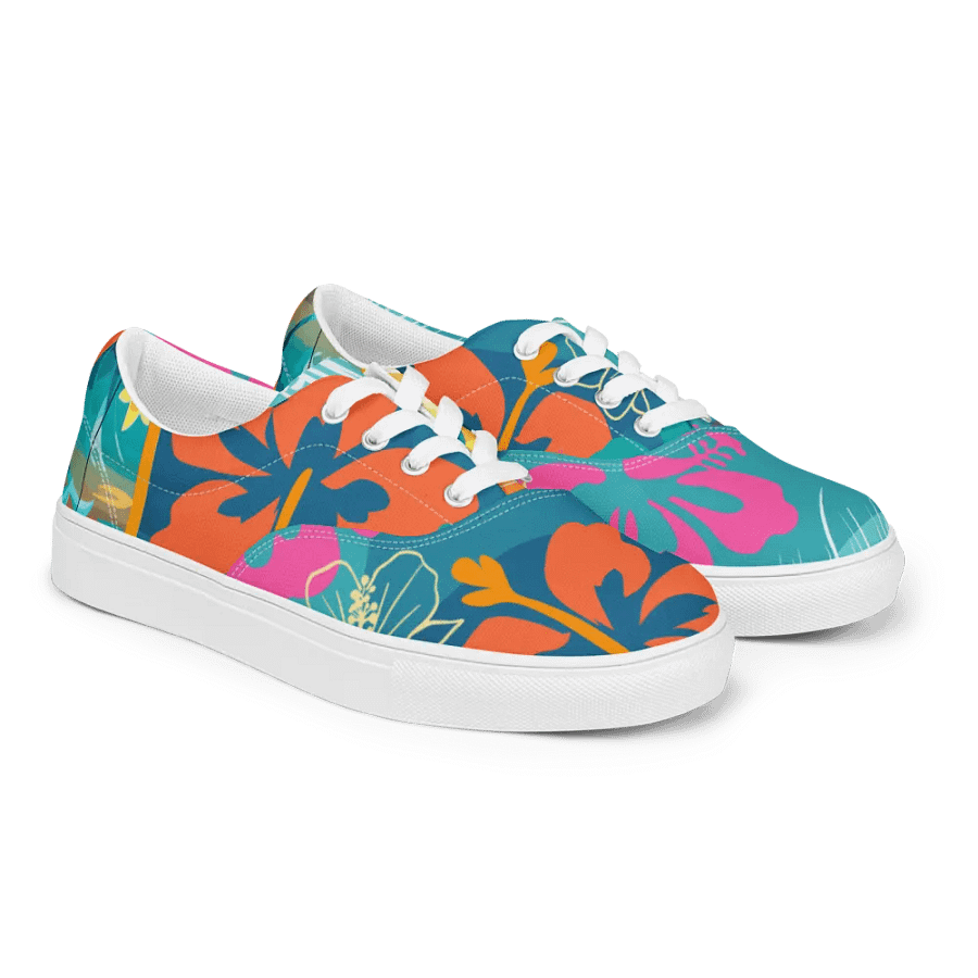Tropical Escape Lace-Up Canvas Shoes product image (12)