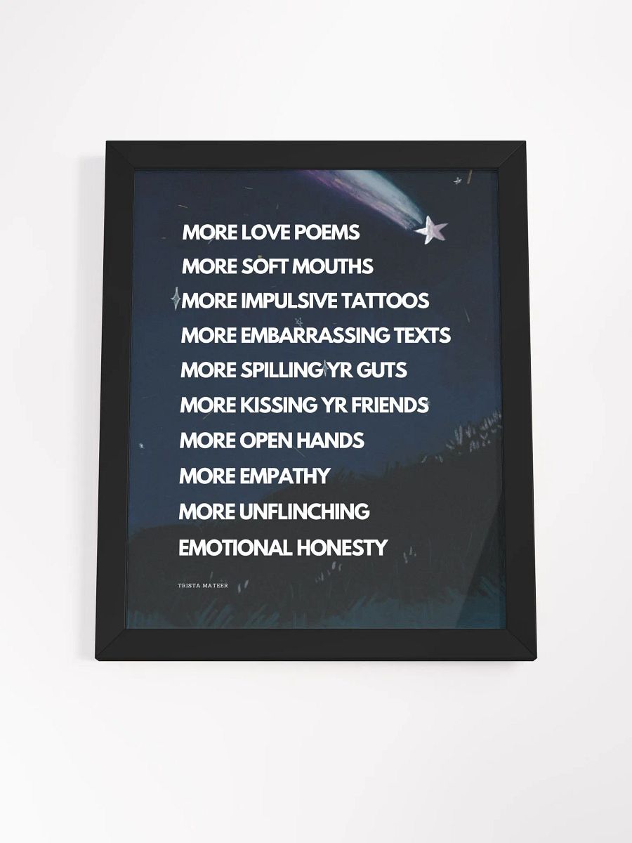 More Love Poems Framed Art Print (Night) product image (4)