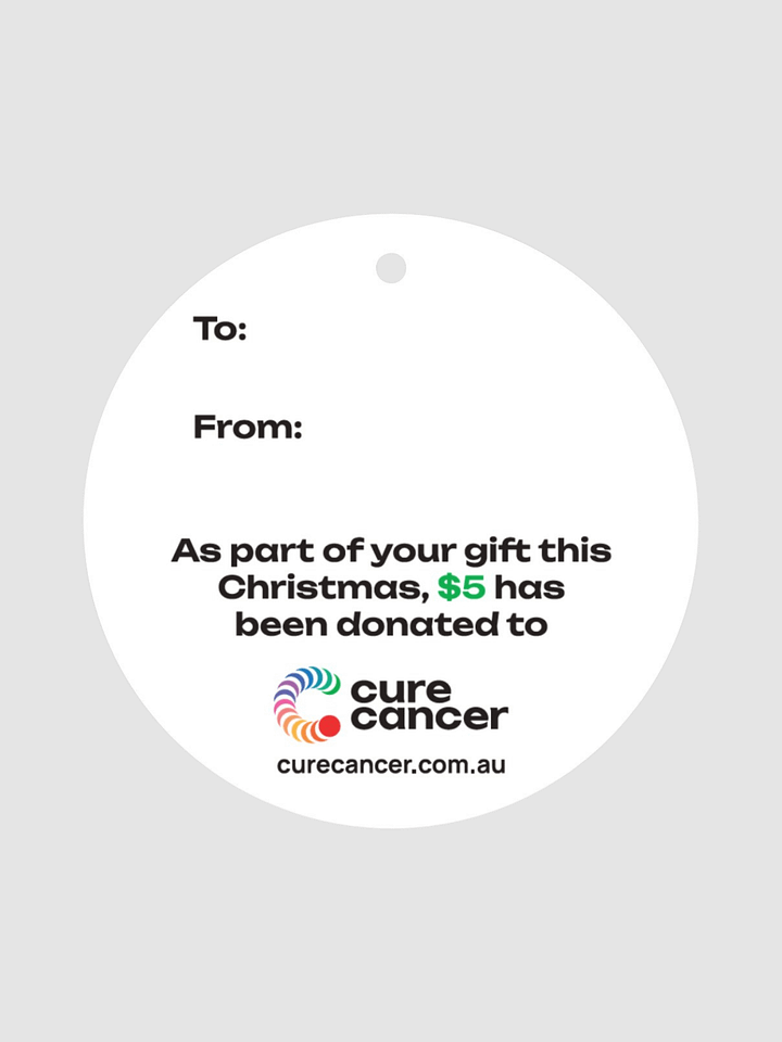 Cure Cancer | Green Xmas Gift Tag $5 product image (2)