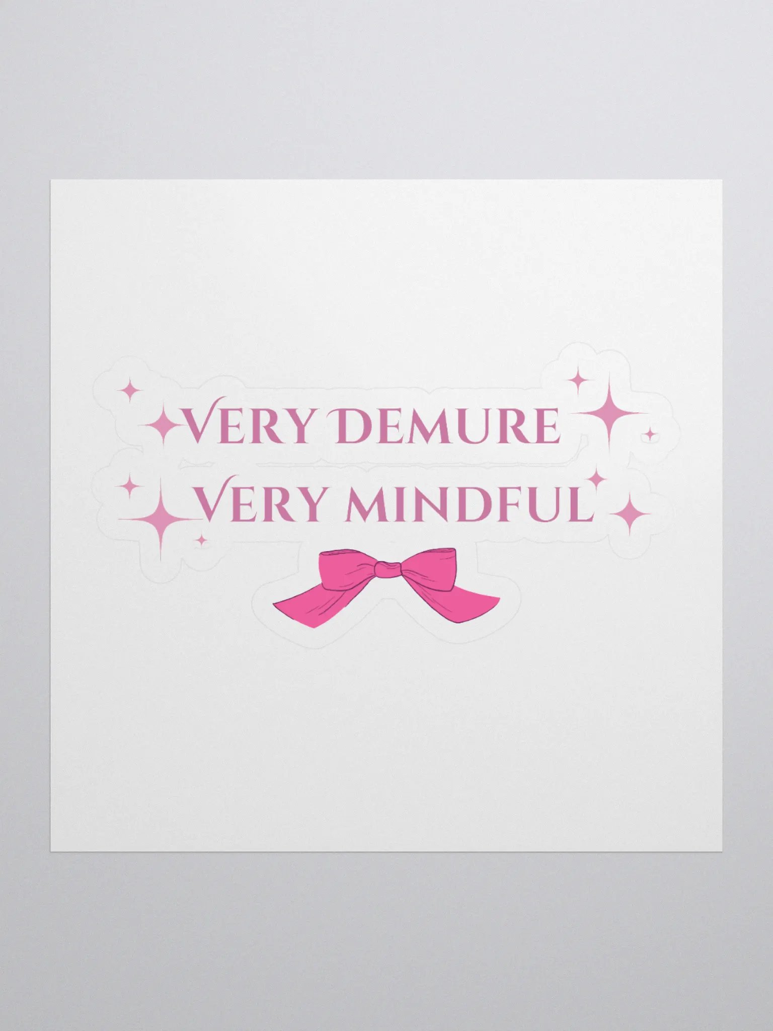 Sparkling Very Demure Kiss Cut Stickers product image (1)