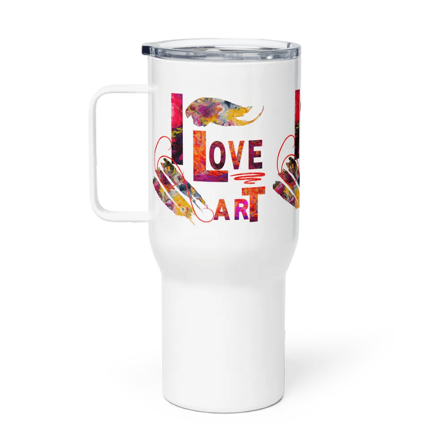 Vibrant Abstract Delight Travel Mug for art students moms daughters friends art teachers product image (1)