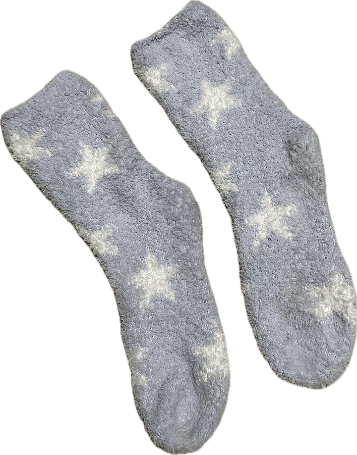 Blue fuzzy star Socks product image (1)