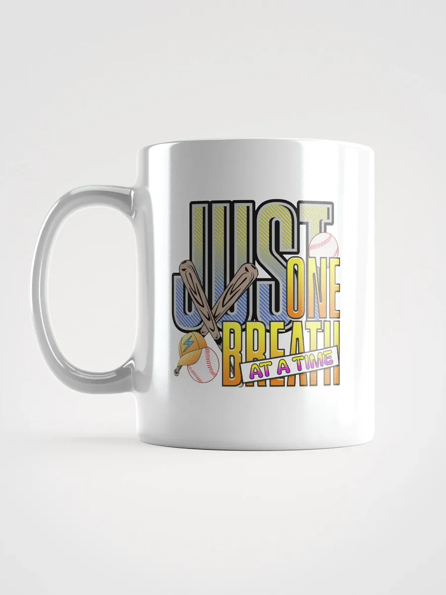 Just One Breath At A Time Baseball Lightning Strike Mug product image (1)