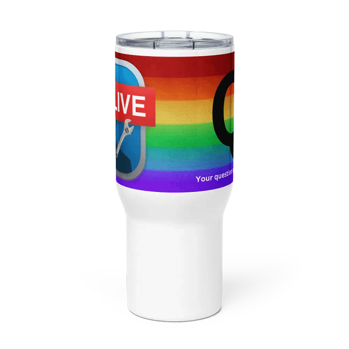 Mr. Moderator Rainbow Travel Mug (25oz) - Right-Handed Edition product image (2)