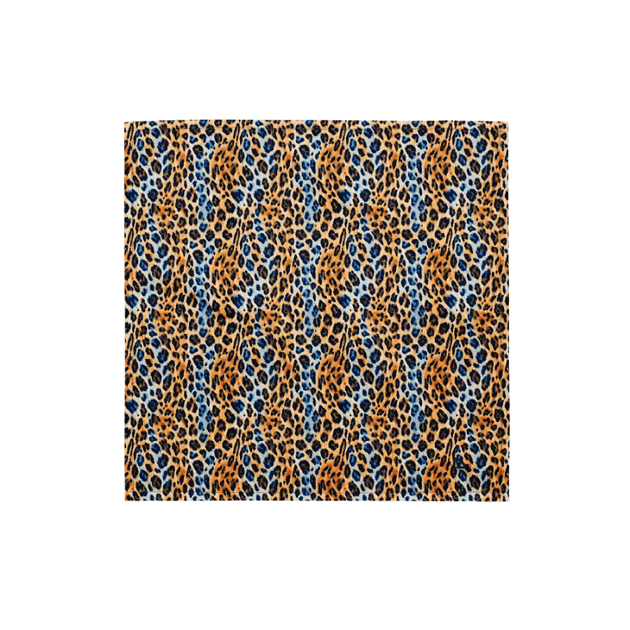 Blue Brown Leopard Bandana product image (1)