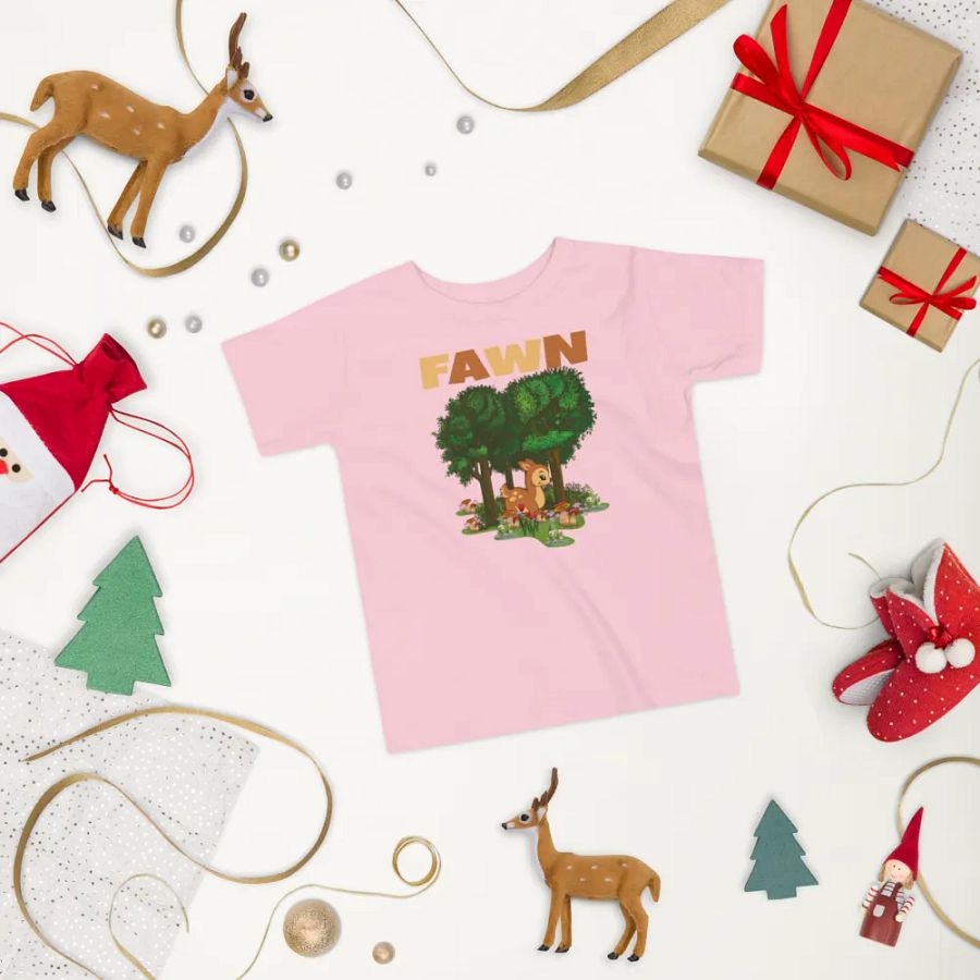 Fawn Funny Colorful Bella +Canvas Toddler T-Shirt – Funny Shirt & Gift for Kids product image (5)