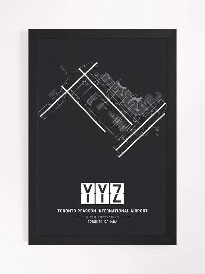 Framed Airport YYZ Premium Map On Matt Paper product image (1)