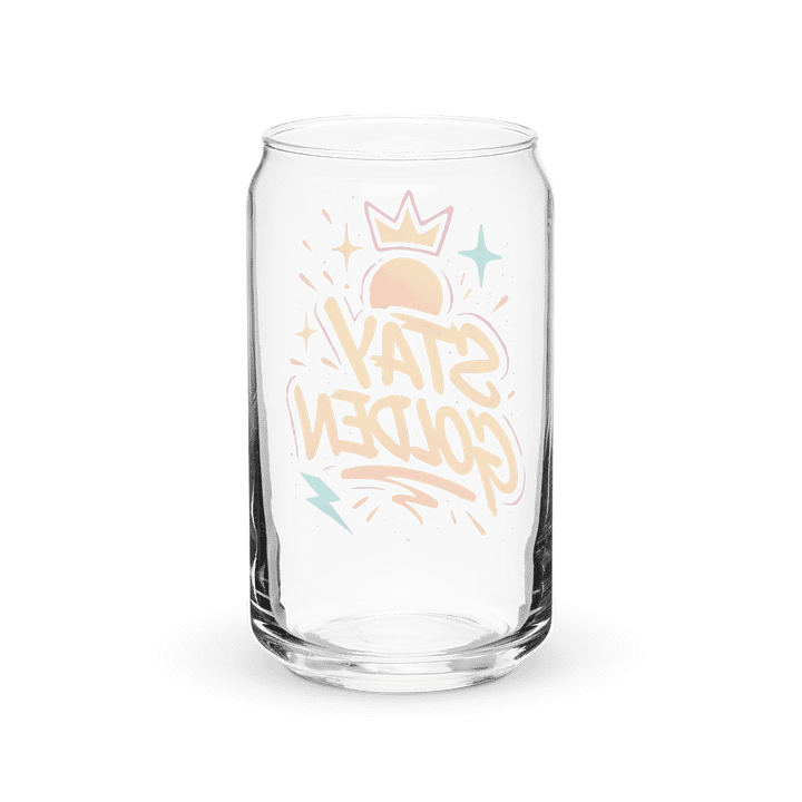 "Stay Golden" Graffiti Can Glass | Sip Loud, Shine Brighter product image (6)