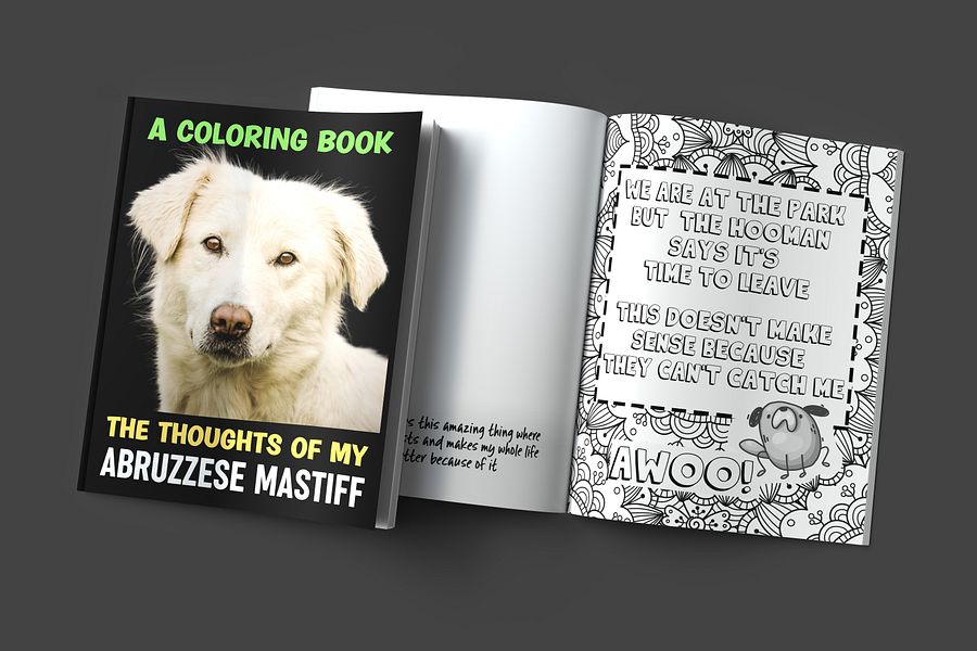 The Thoughts of My Abruzzese Mastiff: A Coloring Book product image (9)