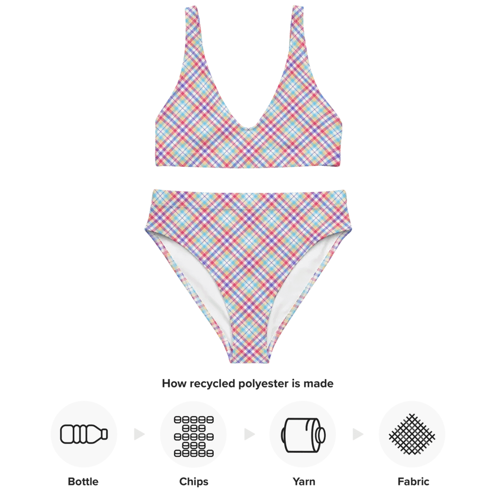 Purple, Pink, and Blue Plaid Bikini product image (10)