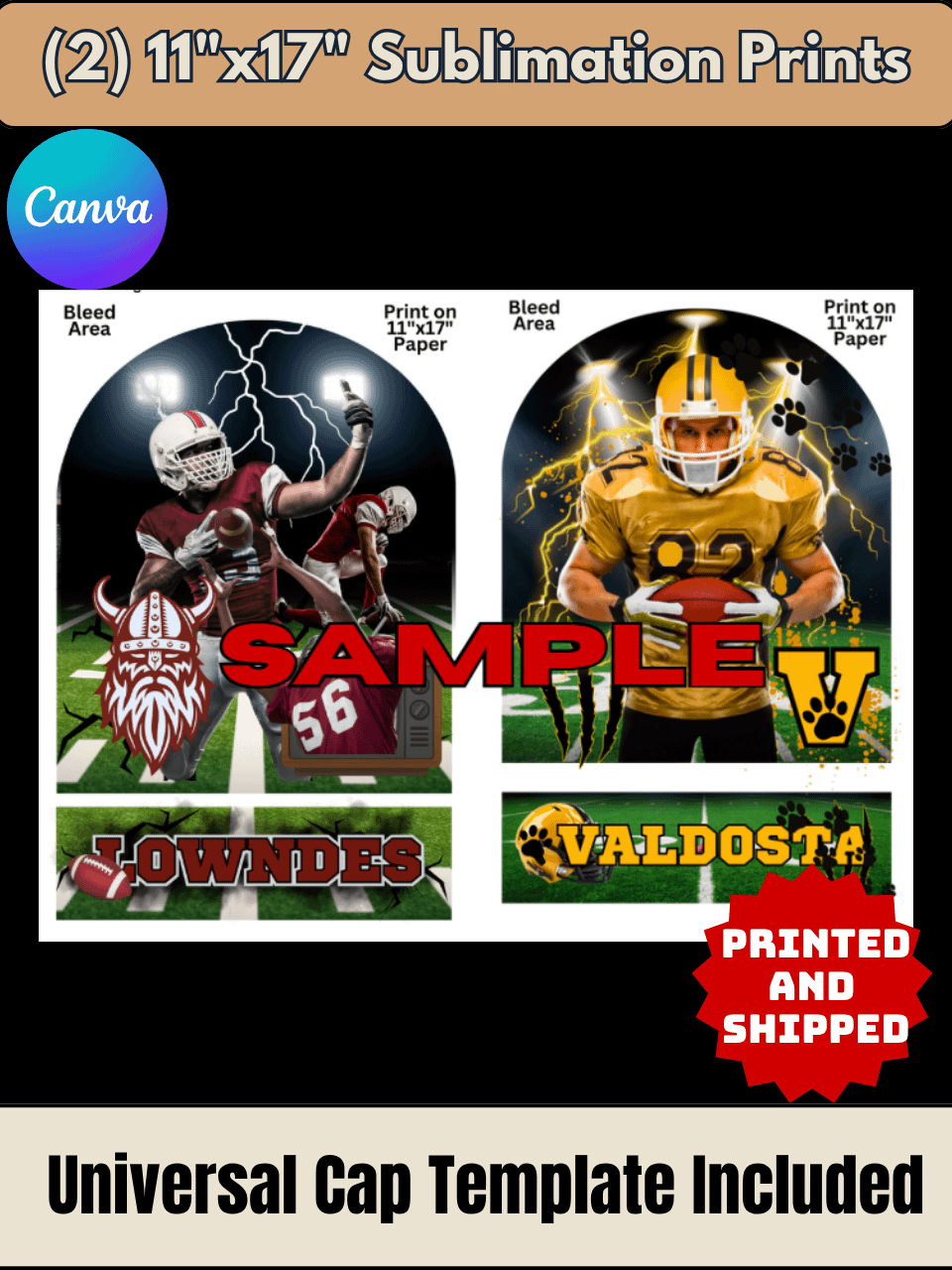 Sublimation Cap Transfers Print & Ship | Includes Canva Template + Jig | Ready to Press product image (1)
