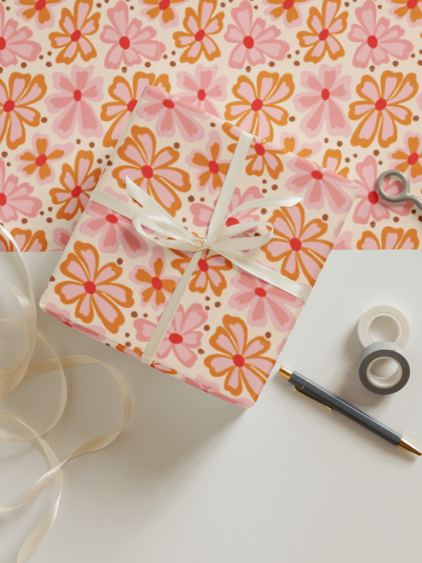 Retro Daisies Wrapping Paper | Set of 3 product image (6)