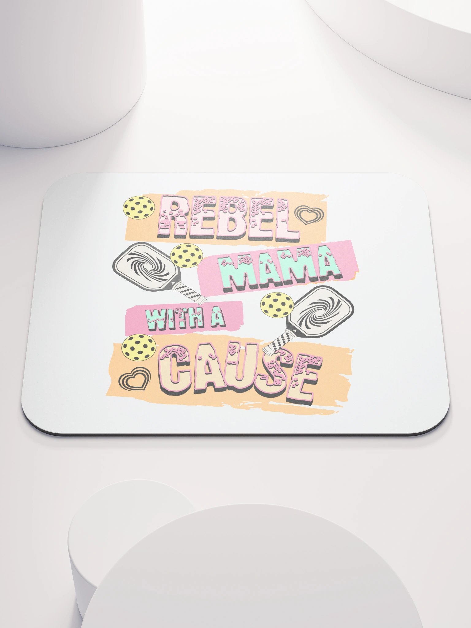 Rebel Mama With A Cause Pickleball Mouse Pad product image (1)