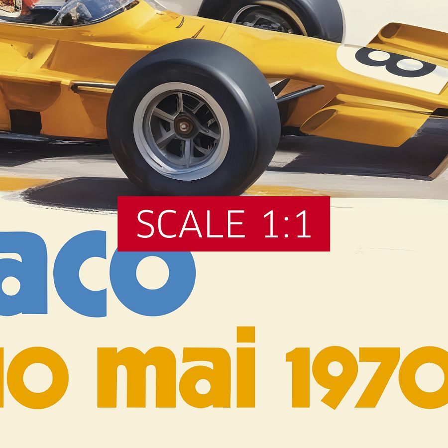 Monaco Grand Prix 1970 Poster — Vintage F1 Racing Wall Art, Retro Motorsport Print product image (5)