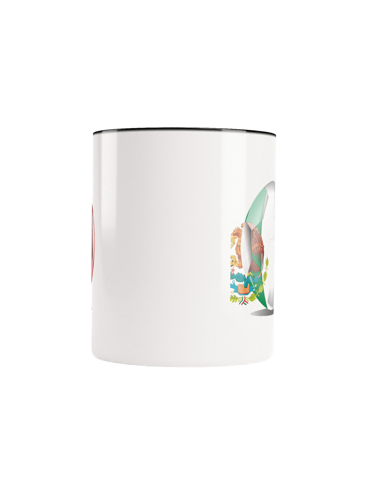 Mexico Flag Soccer Ball White Coffee Mug (Double Sided Print) product image (10)