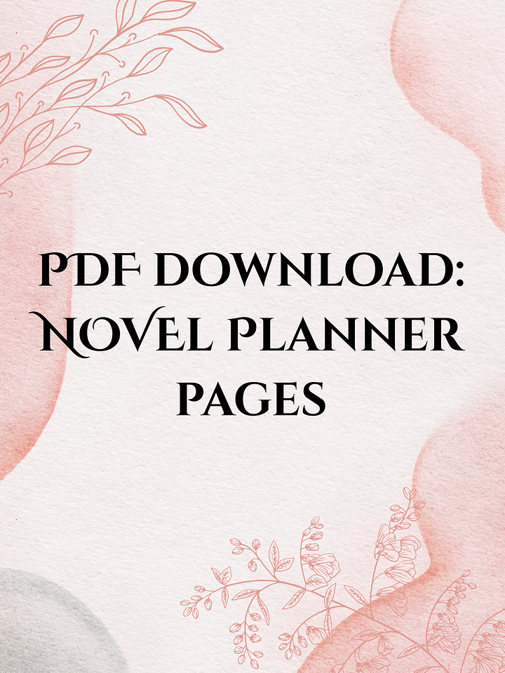 PDF Download: Novel Planner Pages product image (1)
