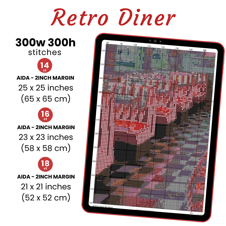 Retro Diner Cross Stitch Pattern product image (2)