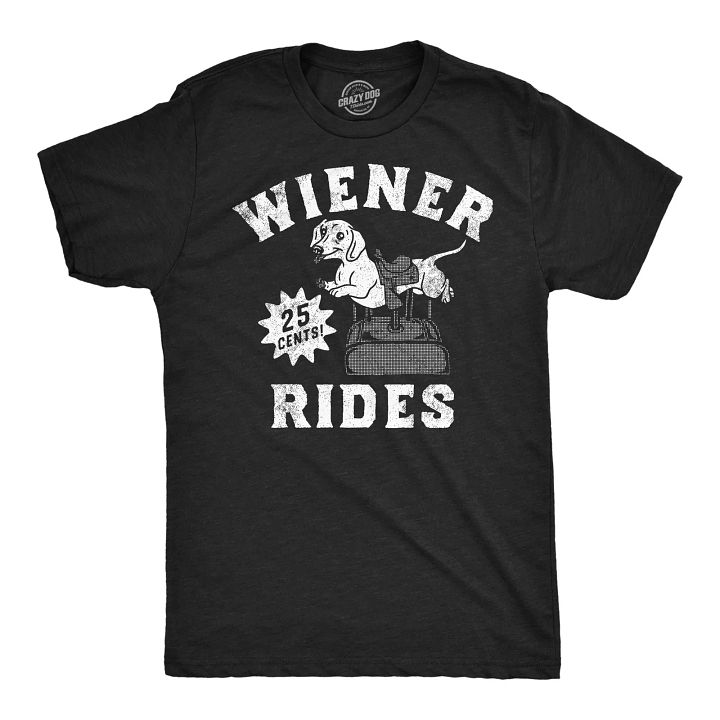 Mens Funny T Shirts Wiener Rides Sarcastic Dog Graphic Novelty For Men product image (1)