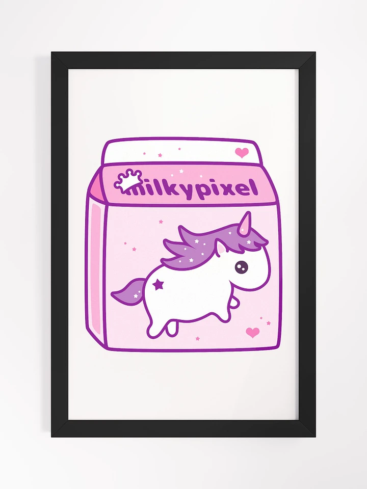 Milky Pixel Logo Framed High-Quality Matte Poster product image (6)