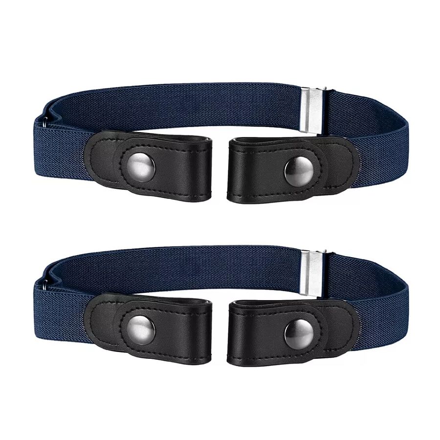 Buyless Fashion Kids Boys No Buckle Adjustable Belt Up to 30 In 2 Pack product image (4)