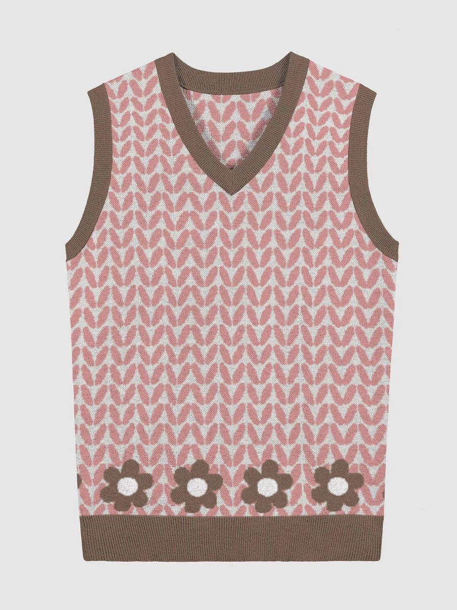 Chevron Chic Knit V-Neck Vest product image (4)