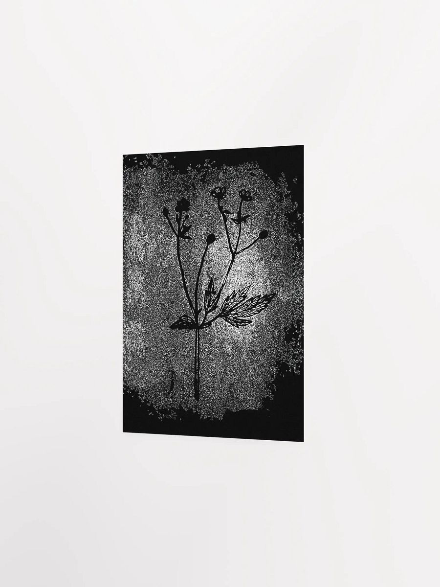 Silhouette Botanical Bliss Matte Poster - Wild Flowers Dark Stylish product image (2)
