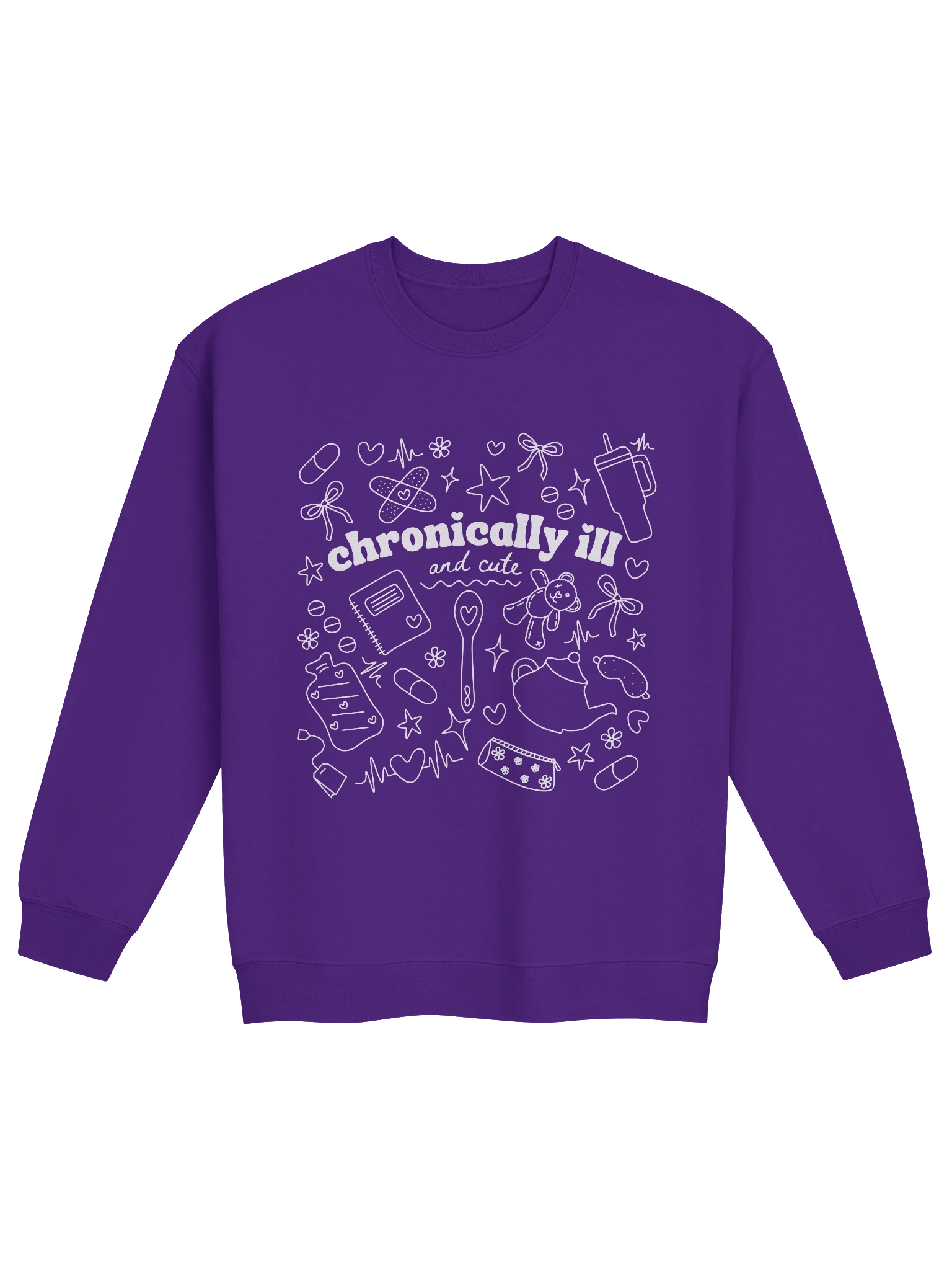 Chronically Ill and Cute Sweatshirt - White product image (6)