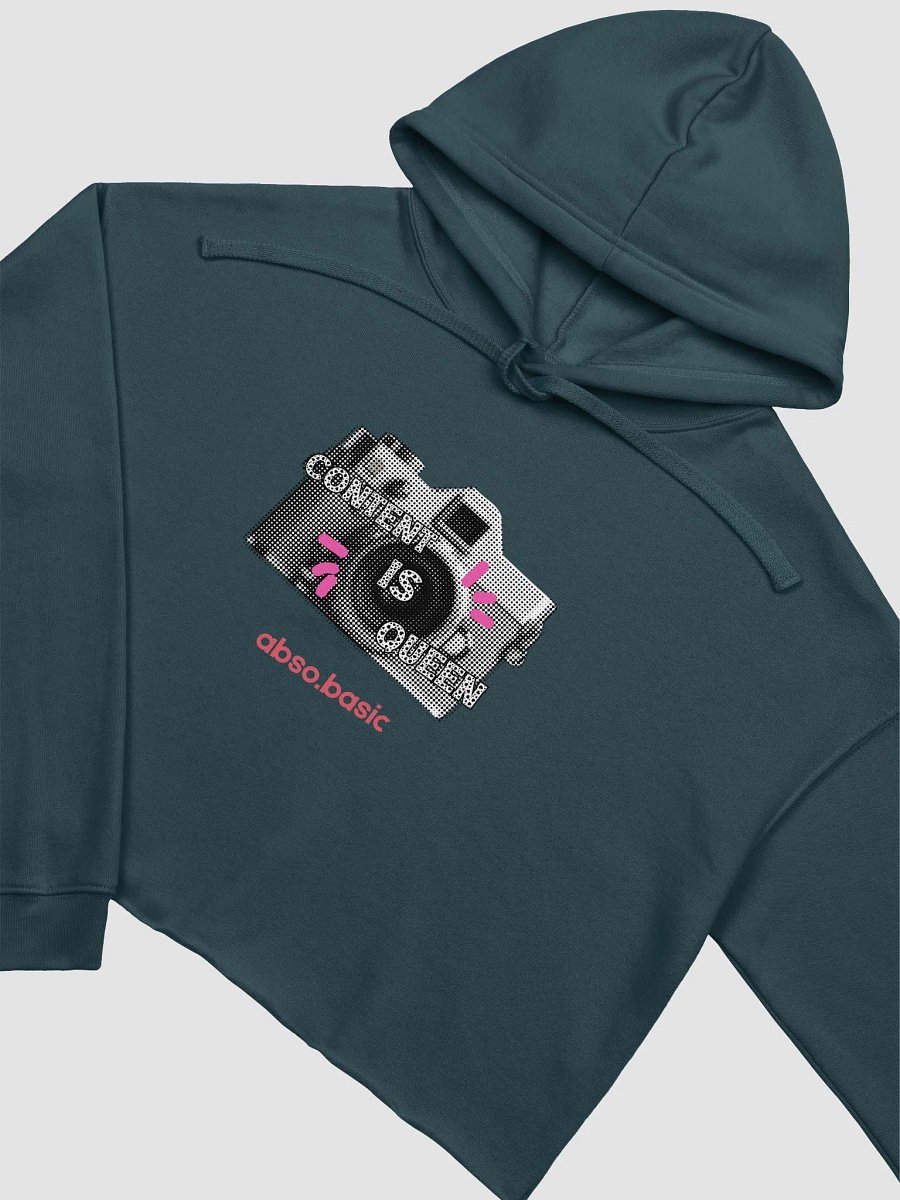 Content is Queen Vintage Illustration Crop Hoodie product image (17)