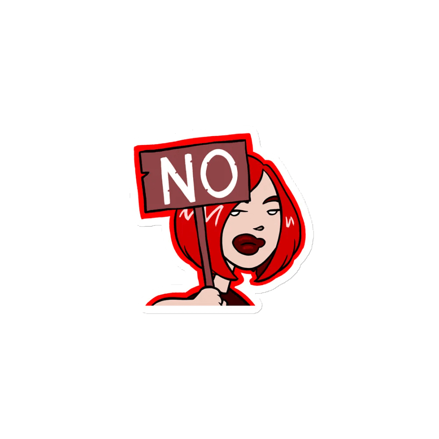 Bold Flitter 'NO' Die-Cut Magnet product image (1)