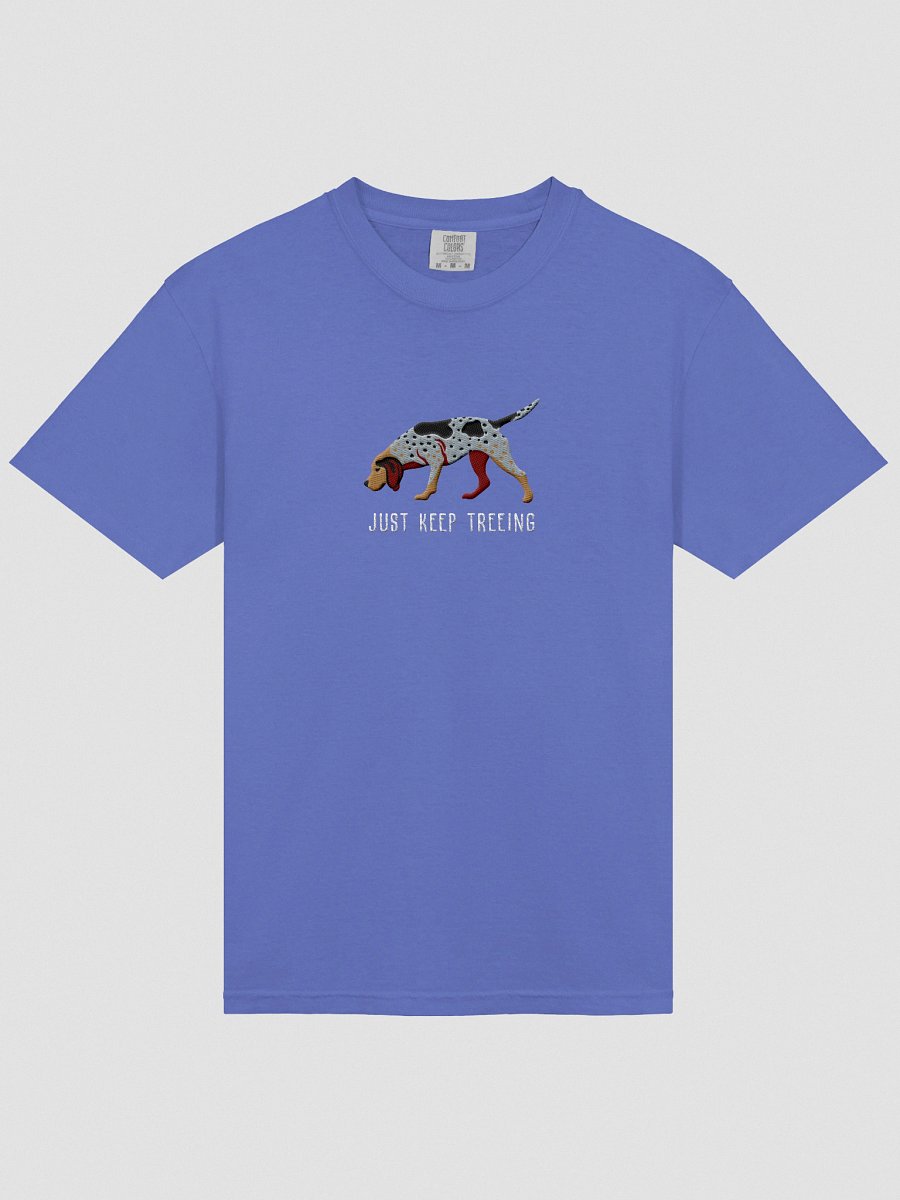 Just Keep Treeing T-Shirt(Embroidered) of an American English Coonhound product image (33)