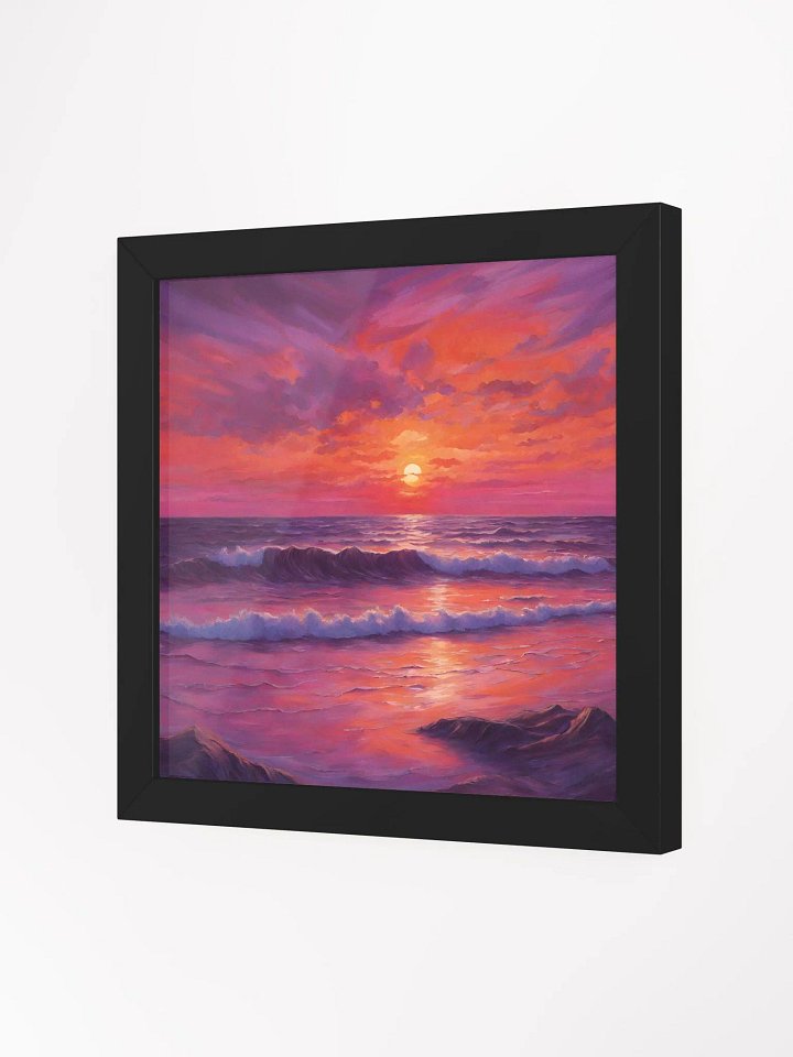Sunset by the Sea Series #2; Eco-Friendly Matte Poster Art, AI Generated Images product image (2)
