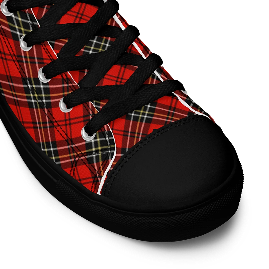 Red Vintage Plaid Men's High Top Shoes product image (11)