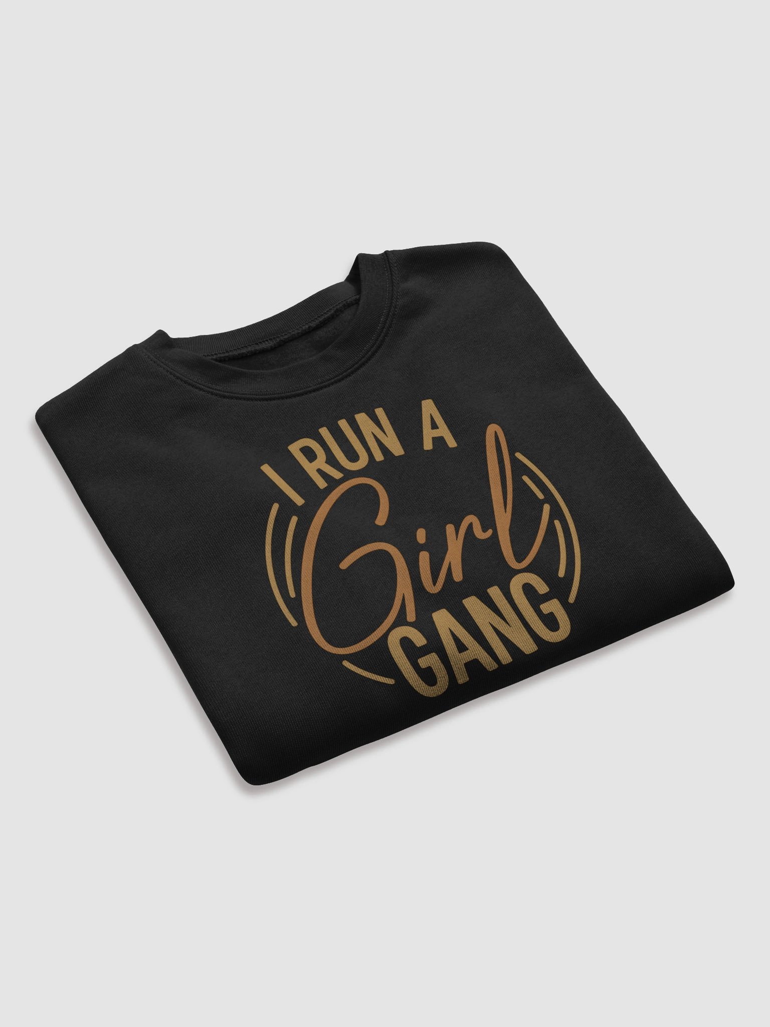 I Run a Girl Gang Crop Top | Trendy Girl Mom Shirt | Cool Mom Outfit product image (7)