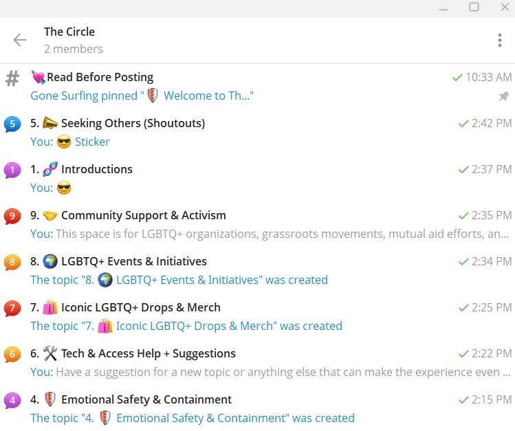 The Circle (Free Gift Access) – Private LGBTQ+ Telegram Space for Connection & Culture product image (2)